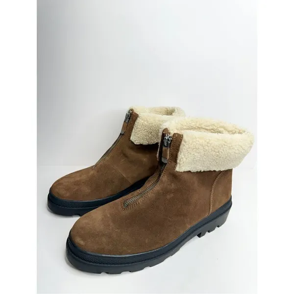 Caslon‎ Boots Cayla Water Resistant Size 9.5 Faux Shearling Trim Booties - Image 2