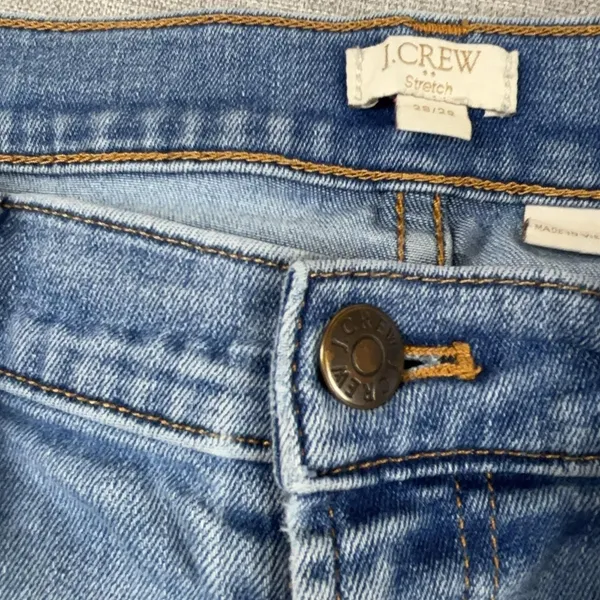 J.Crew Jeans Womens 28/28 Blue Light Wash Mid Rise Skinny Stretch Denim Casual - Image 7