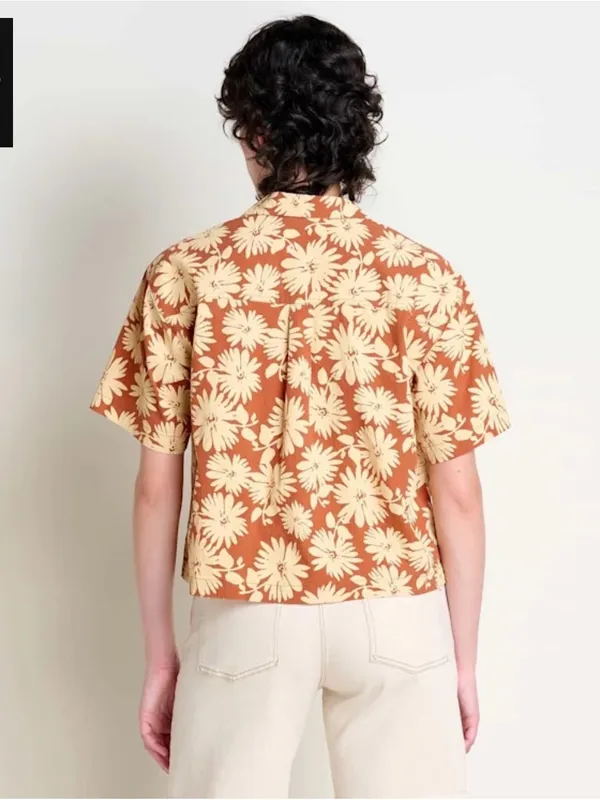 Toad&Co Rust and Cream Floral Button - Image 3