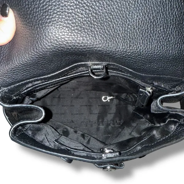Michael Kors‎ Black Leather Mini Backpack Studded Convertible Bag Purse - Image 5