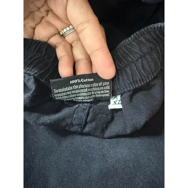 Big Bud Press Basic Black Pleated Trousers Size XL 100% Cotton - Image 4