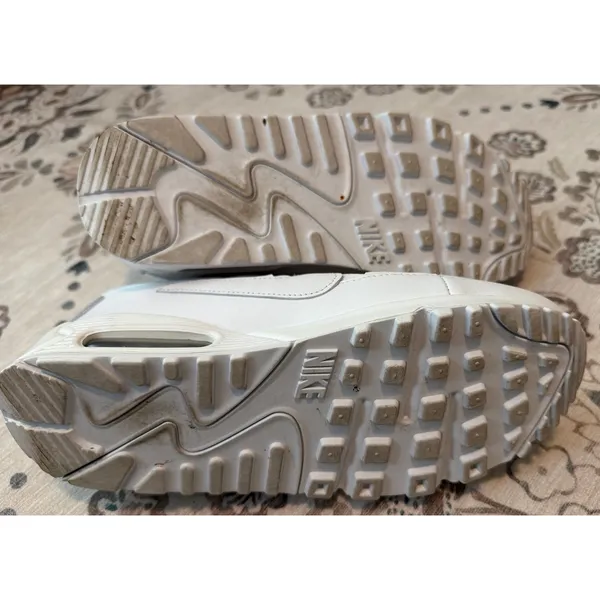 Nike Air Max 90 Futura Studded Swoosh Womens Size 9 White Silver FQ8888-100 - Image 8