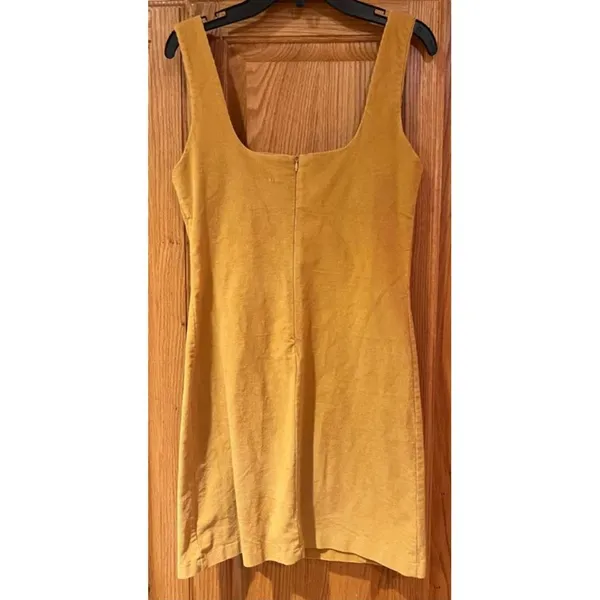 Tilly’s Sky and Sparrow Mustard Yellow‎ Corduroy Sleeveless Dress Juniors Small - Image 3