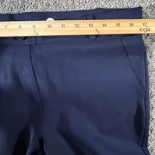 Betabrand Dress Pant Yoga Pants Women L‎ Navy Blue Straight Leg Stretch W0249-NY - Image 6