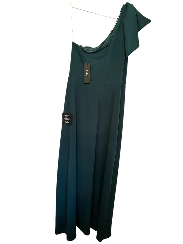 Lulu's One-Shoulder Emerald Green Dress - Image 3