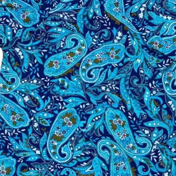 Vera Bradley Blue Daisy Paisley Kelsey Bell Sleeves Flutter Top, M SRP: $60 - Image 9