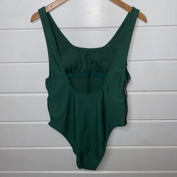 Xhilaration green side stripe one piece bathing suit - Image 5