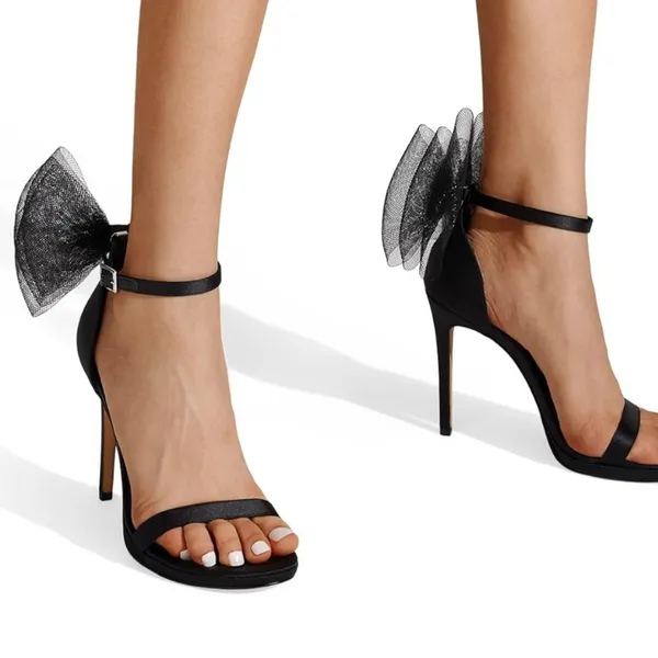 Dream Paris Women's Bow Ankle Strap Pump Heeled Sandals Sz. 6.5 - Image 2