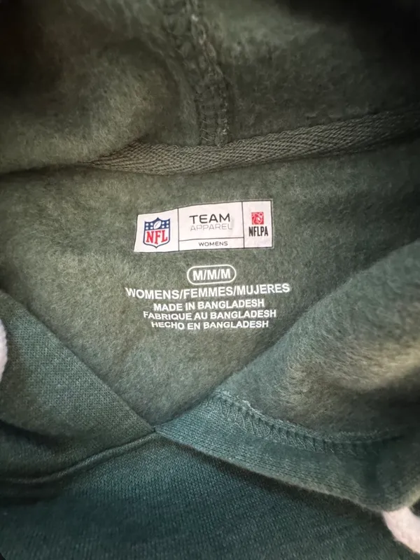 NWOT NFL Green Bay Packers Women’s Color Block Cropped Hoodie Med - Image 4