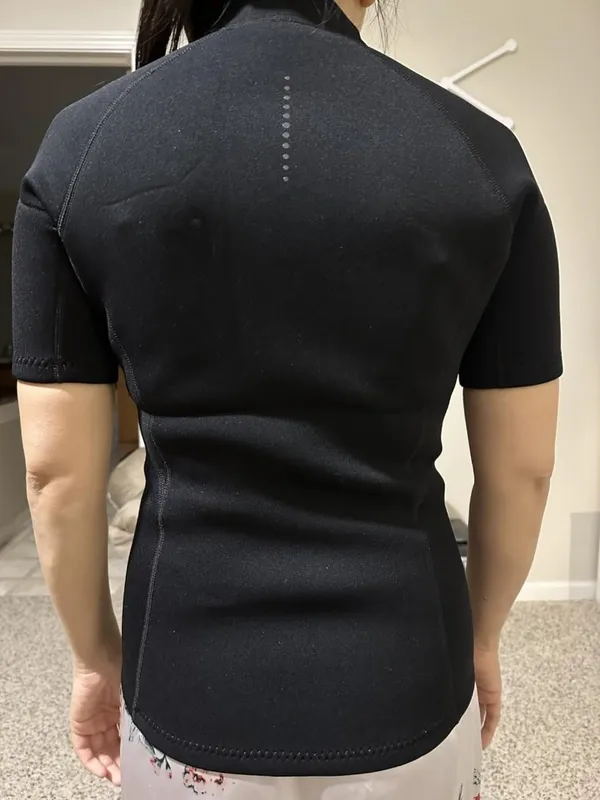 GoldFin Women Wetsuit Top Short Sleeve Swim Jacket Neoprene 2mm MEDIUM - Image 9