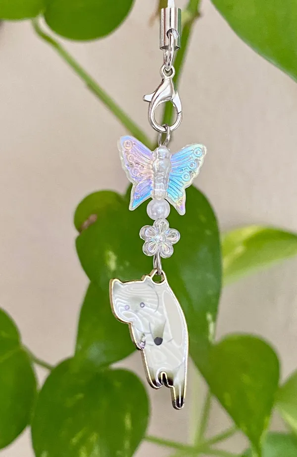 Handmade cat boho cute fairy phone charm/bag accessory/car display/strap🐈🌟 - Image 3