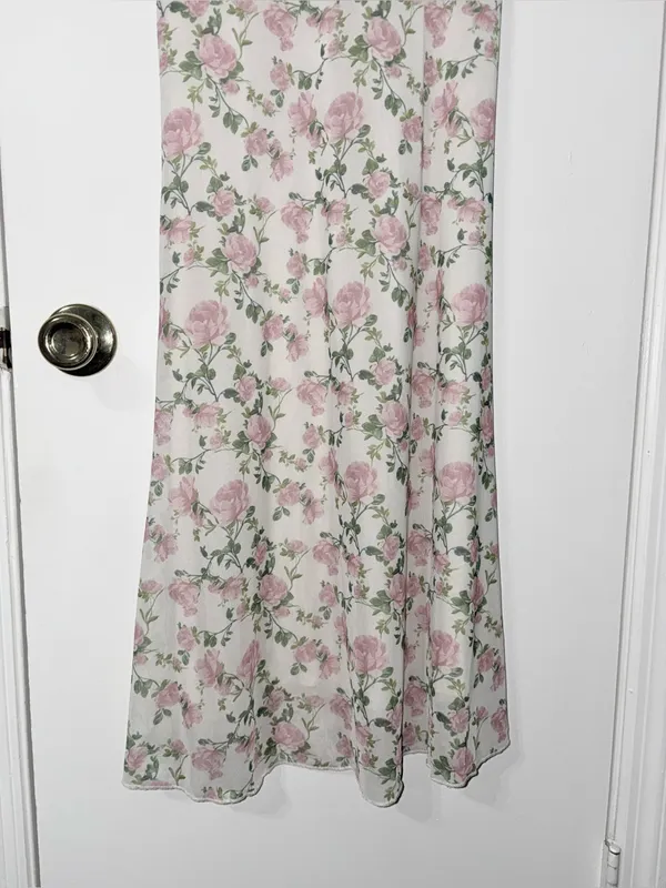 See You Monday Floral Maxi Dress White and pink medium - Image 3