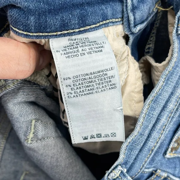 True Religion Nikki Mid Rise‎ Flare Jeans Women Size 26 Blue Denim Y2K - Image 6
