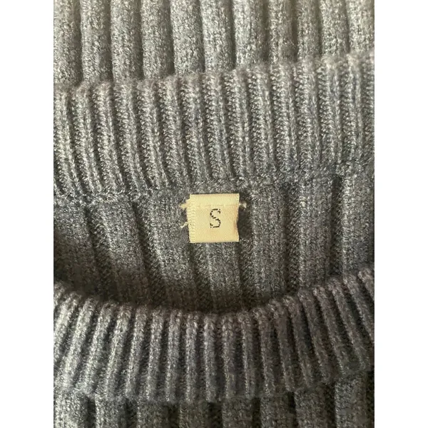 Dusty Blue Ribbed Knit Sweater Crop Top & Skirt Set Size S EUC - Image 10