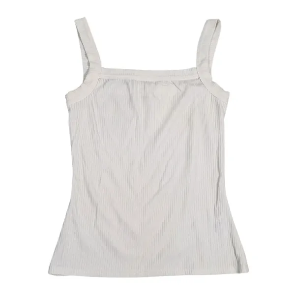 Reformation Rochelle Ribbed Tank Top Size XS Ivory White Minimalist Layering - Image 2