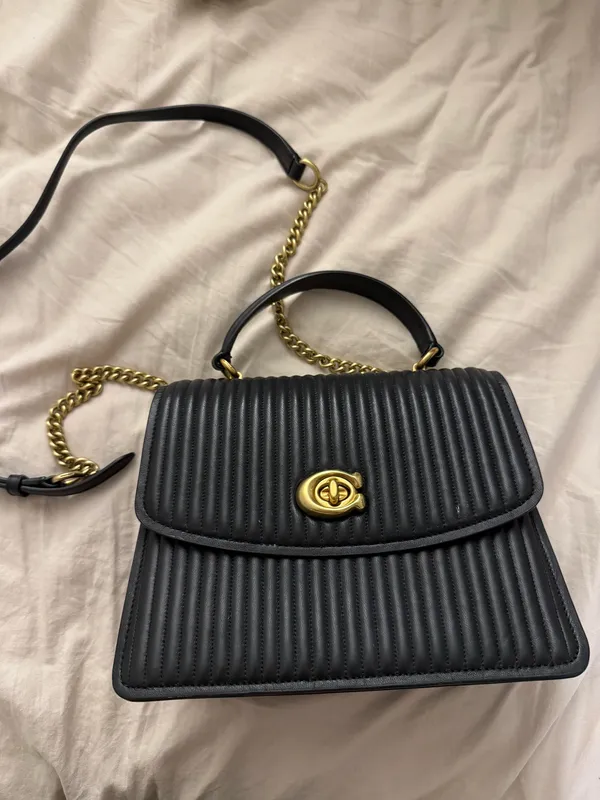 Coach Vintage Black Leather Bag - Image 10