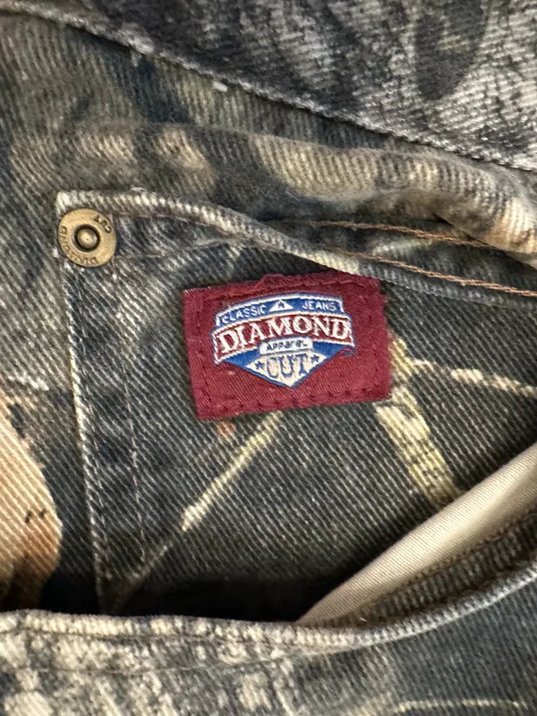 Vintage Diamond Cut Jeans Men’s Mossy Oak Camouflage Size 36x30 - Image 8