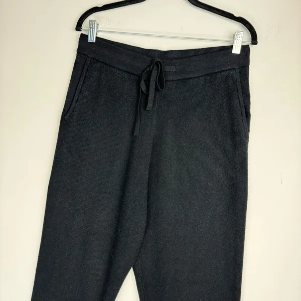 ZYIA Active Womens Black Soft n Warm Joggers Sz Large Ribbed Cozy Knit - Image 6