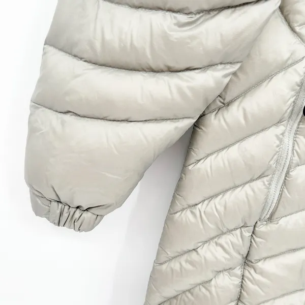L.L. Bean Womens Ultralight 850 Down Quilted‎ Puffer Coat Jacket Size M Gray - Image 6