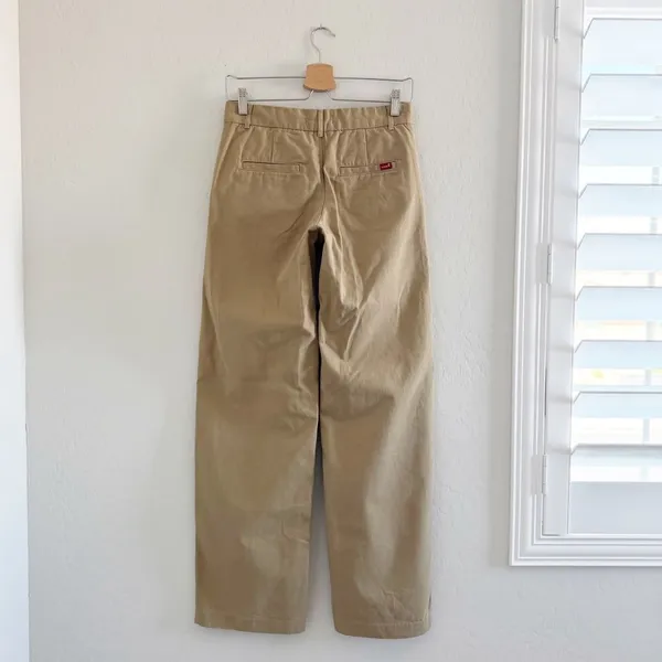 LEVI’S Khaki Mid Rise Straight Leg Retro 90s Baggy Dad Trouser Workwear Pants 24 - Image 14