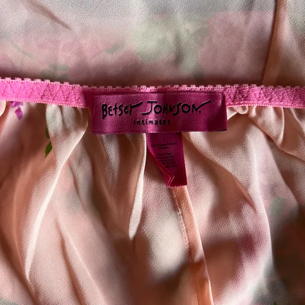 Betsey Johnson Sheer Pink Bow Trim Lingerie - Image 3