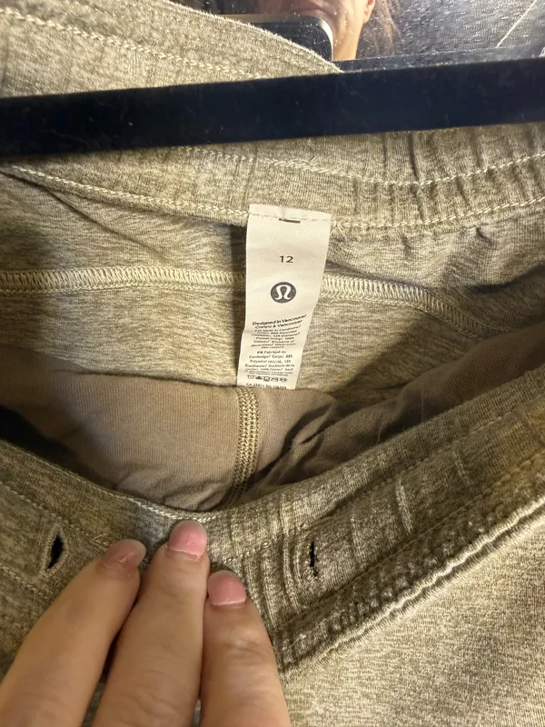 Lululemon joggers in Heathered Cashew - Image 2