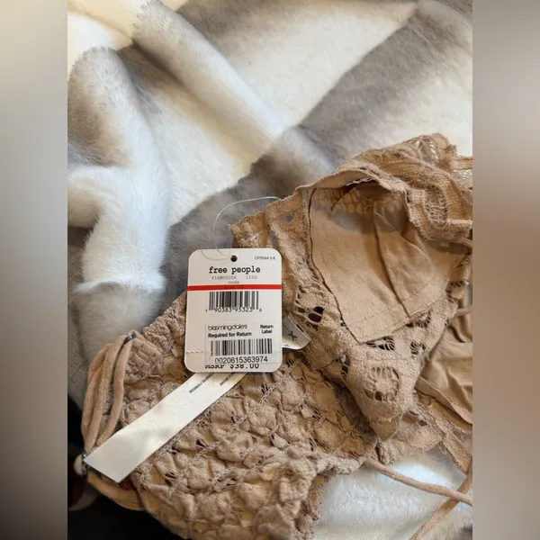 Free People Lace Bralette in Tan - Image 5