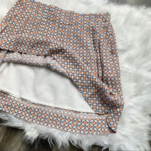Promod French Designer Skirt Orange White Size 6 - Image 4