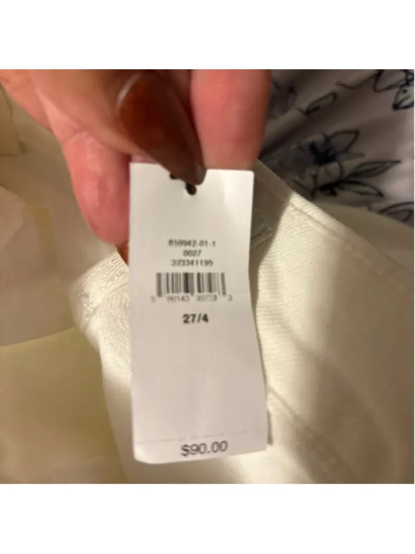 Banana Republic White Wide Leg Jeans Size 27 - Image 4