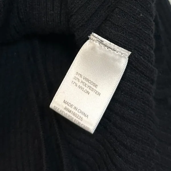 STITCHDROP 2-fer Mock Neck Sweater Dress in Black Size Large - Image 6