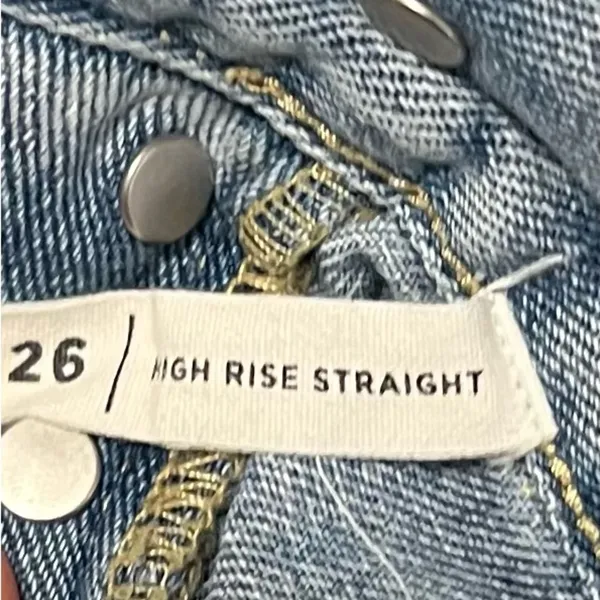 PacSun Blue Straight Leg Distressed Jeans - Image 3