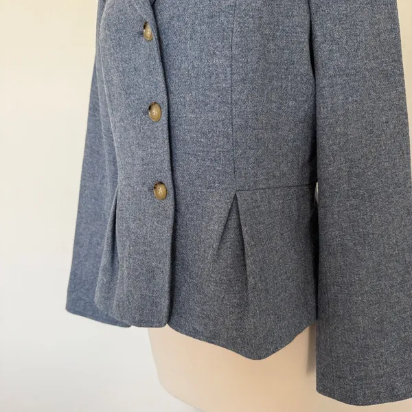 Talbots Blue Wool The Grace Fit Classic Ladies Jacket Coat Lined Office Siren 12 - Image 3