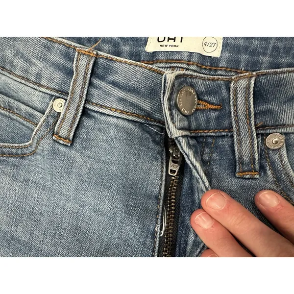 Oat New York Raw Hem Wide Leg Jeans Women's 4/ 27 - Image 4