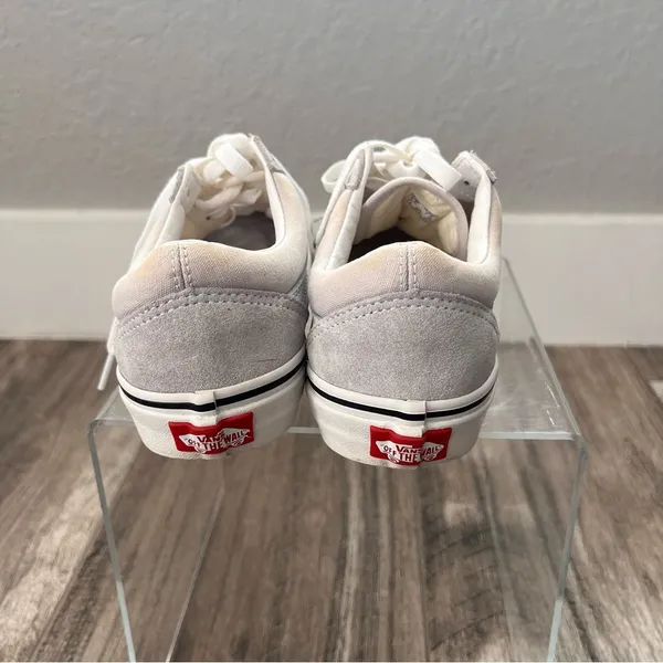 Unisex Vans Gray /Off White Sueden Lace Up Sneaker Shoes Womens :7 Mens:5.5 - Image 15
