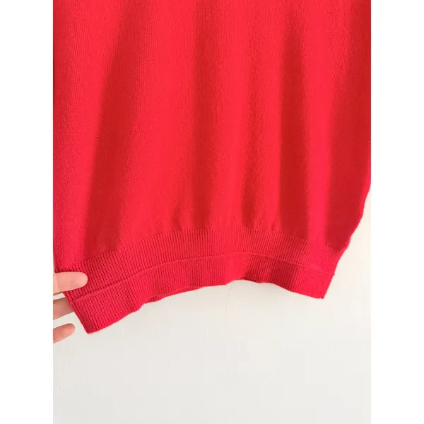 Madewell | NWT 100% Cashmere Relaxed Sweater Tee Ruby Red | Sz XXS - Image 4