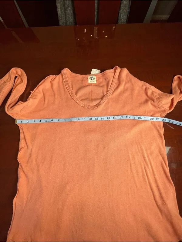 Free People “Colby Long Sleeve” thermal top Savannah Red Sz M - Image 10