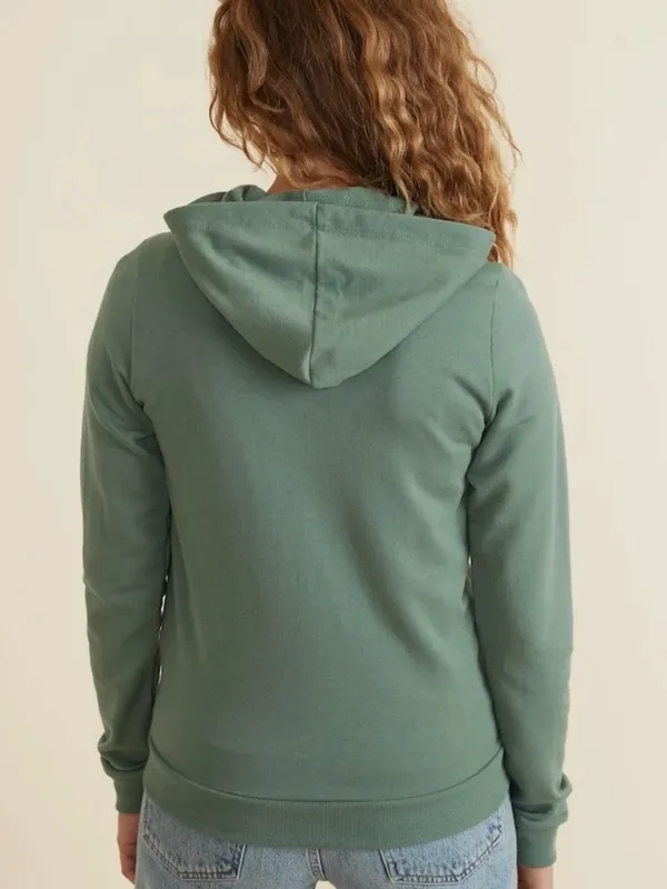 Marine Layer Afternoon Full Zipper Hoodie Jacket Sage Green Size Small - Image 2