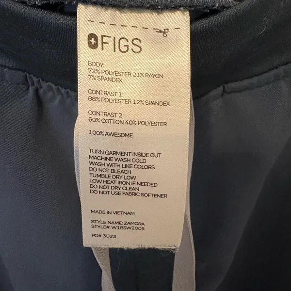 FIGS Zamora Jogger Scrub Pants Navy Blue Size S Technical - Image 3