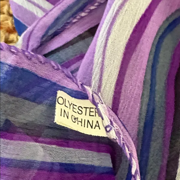 Vibrant Purple Swirl Women's Scarf - Image 4