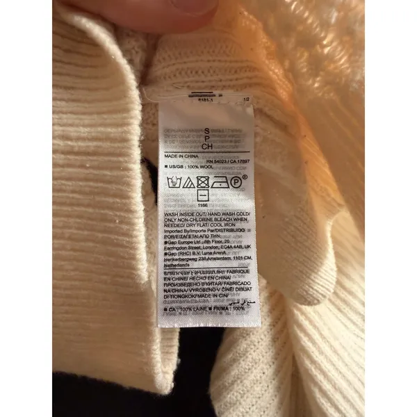 Banana Republic Junie Wool Cable Knit Sweater Cream Ruffle Flutter Cap Sleeve - Image 8
