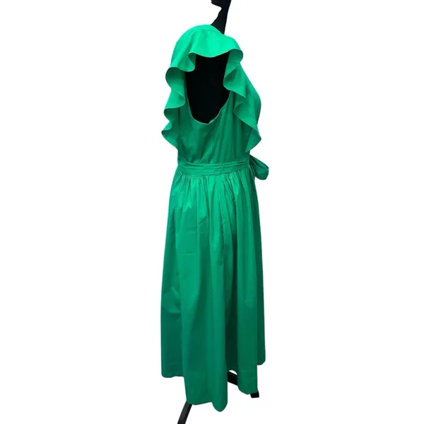 J Crew One Shoulder Flowy Fashion Trendy Belted Midi Dress US‎ Women's 10 NWT - Image 7