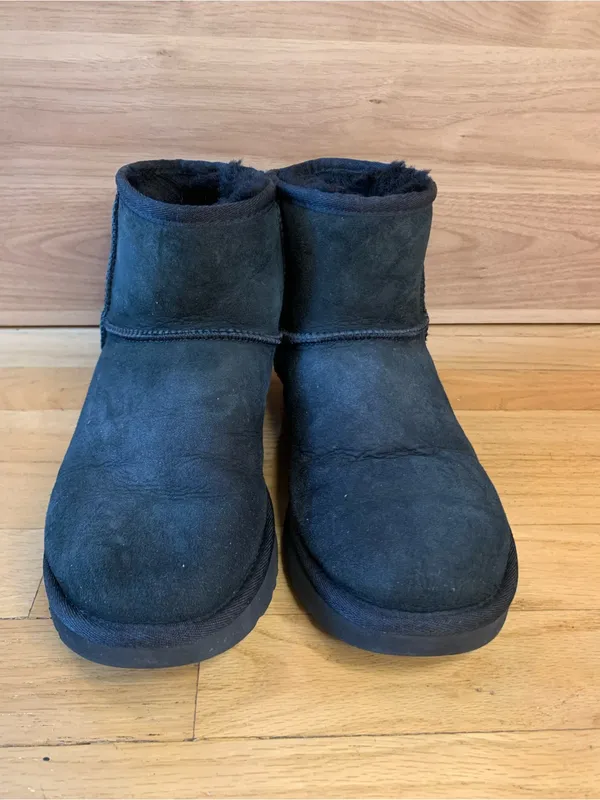 UGG Classic Mini Black Boots - Size 8 - Image 3