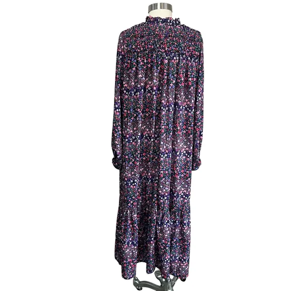 Y.A.S Yasmalone Oversized Floral Long Sleeve Maxi Dress‎ Boho 7/8 Sz Small - Image 3