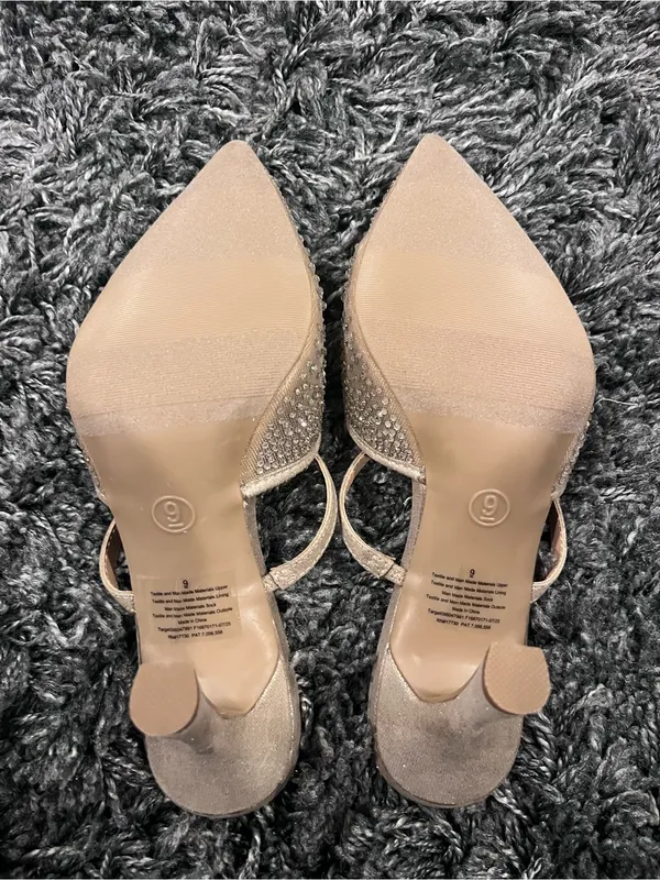 🌸Women’S Sonia Gold And Rhinestone Heels Size 9🌸 - Image 6