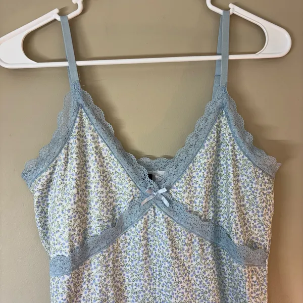Divided floral slip dress  - Image 2