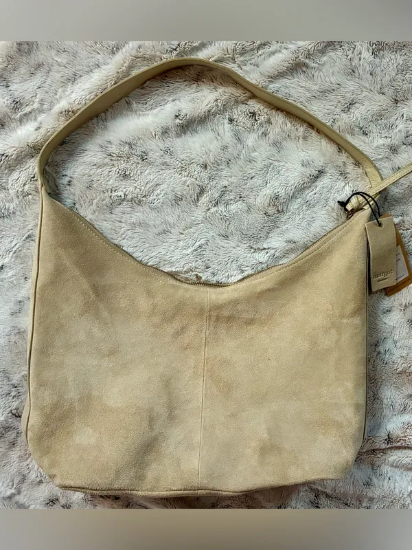 Margot Gabi Maxi Hobo - Cream/Beige Suede - NWT - Image 5
