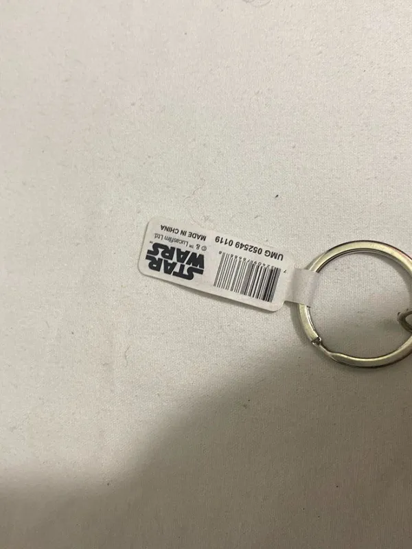 Star Wars Logo Keychain Rubber Yellow Black Lucasfilm Official Merchandise - Image 3