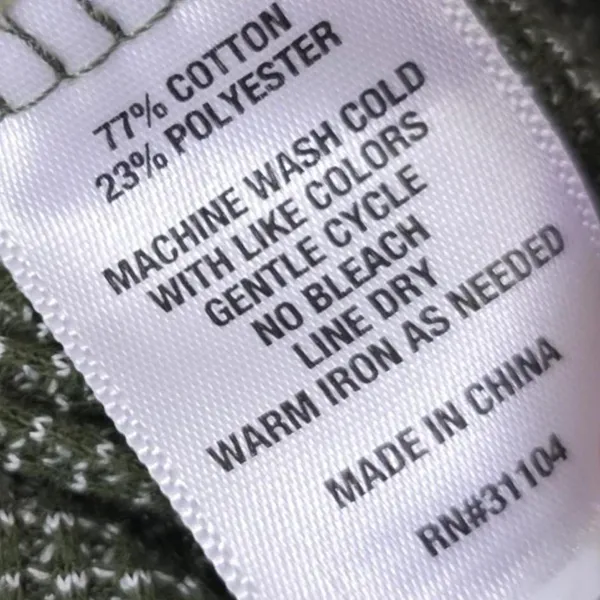 True Craft Waffle Knit Olive Green Crop Tee - Image 3