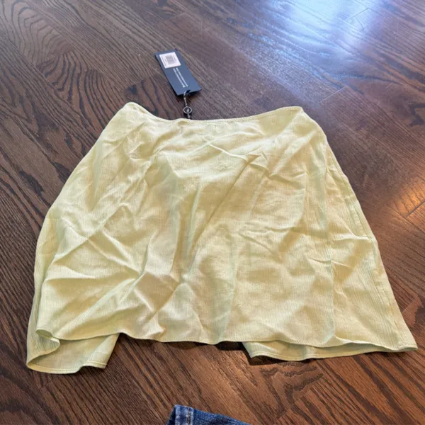 White Fox Boutique Light Green Mini Skirt - Image 2