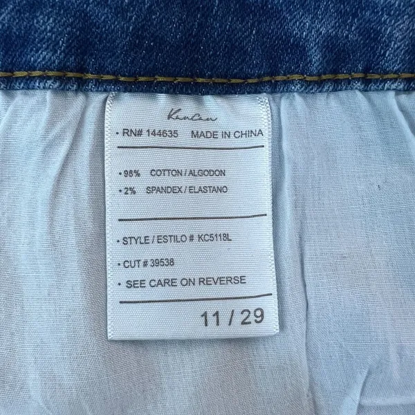 KanCan Jeans Womens 11/29 Blue Girlfriend Mid‎ Rise Distressed Denim Button Fly - Image 10